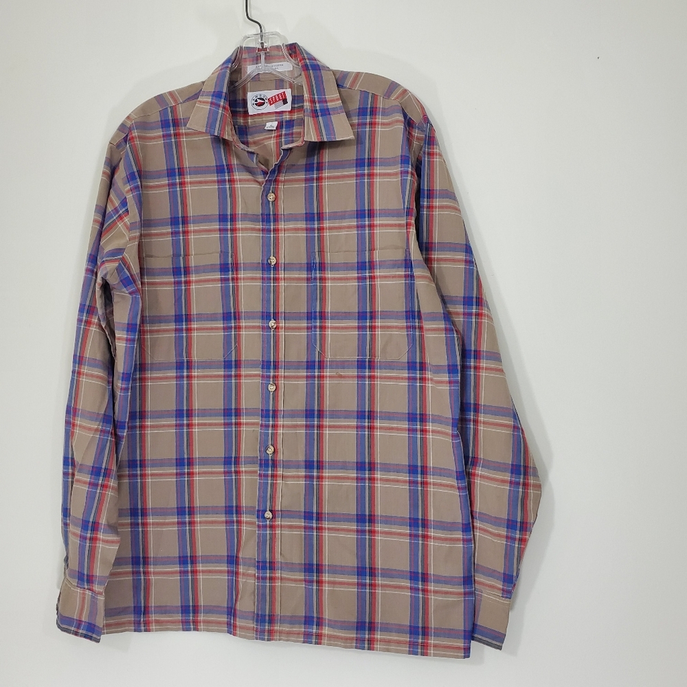 Arrow Sport Plaid Shirt, Size Large